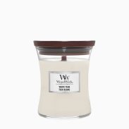 White Teak נר ריחני שעון חול