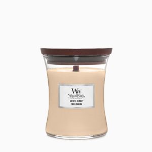 White honey נר ריחני שעון חול בינוני